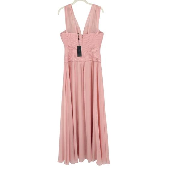 BCBGMaxazria Astella Gown Full Length Maxi Dress Light Shell Pink Size 10 NWT - Picture 4 of 8